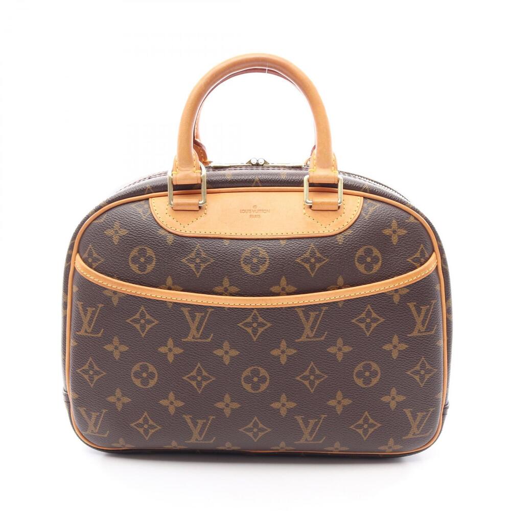 Louis Vuitton Trouville Monogram Handbag Canvas Leather Brown